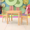 Flash Furniture Kids Natural Solid Wood Table And Chair Set For Classroom, Playroom, Kitchen -Roommates Store GUEST 00b3d973 99e4 4328 a16a f5617c569b8b