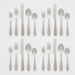 20pc Luxor 18/10 Stainless Steel Flatware Set - Threshold Signature™ -Roommates Store GUEST 0249df9c 4528 4fe4 ae3a bb1cbcc9fee2