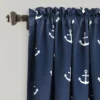 52"x63" Anchor Room Darkening Window Curtain Panels Navy - Lush Décor -Roommates Store GUEST 0265ea98 f4b2 4a1a a904 3f014b3b107f