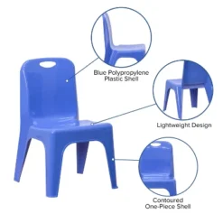 Flash Furniture 2 Pack Blue Plastic Stackable School Chair With Carrying Handle And 11" Seat Height -Roommates Store GUEST 05d88dd0 aa73 4c78 bd4a 58e0daff4c69