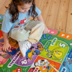 KC CUBS | Looney Tunes Boy & Girl Kids Hopscotch Number Counting Educational Learning & Game Play Nursery Bedroom Classroom Rug Carpet, 2' 7" X 6' 0" -Roommates Store GUEST 05fd3e6c 107d 4f6e b94c bc5d15dea93d