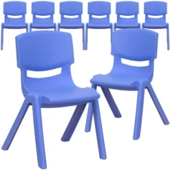 Flash Furniture 8 Pack Plastic Stackable School Chair With 12" Seat Height -Roommates Store GUEST 0614ae7d 29db 4e87 b8af 316c88854eb1