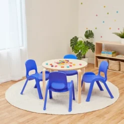 ECR4Kids SitRight Plastic Children’s Chair, Indoors And Outdoors, 11in Seat Height, 4-Pack -Roommates Store GUEST 076d97e4 30b8 4974 9122 803e929b180d