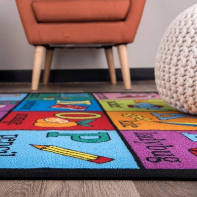 World Rug Gallery Kids Educational Learning Alphabet Non Slip Area Rug 4 World Rug Gallery Kids Educational Learning Alphabet Non Slip Area Rug - Image 2