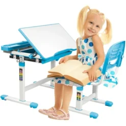 Mount-It! Kids Desk And Chair Set | Height Adjustable Ergonomic Children's School Workstation With Storage Drawer | Blue 16 Mount-It! Kids Desk And Chair Set | Height Adjustable Ergonomic Children's School Workstation With Storage Drawer | Blue -Roommates Store GUEST 0a33b8ac 0cd7 42db ad7a 14e28a3a62e7