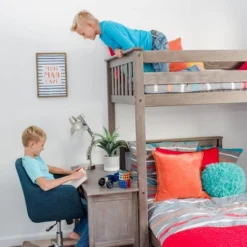 Max & Lily L-Shaped Twin Over Twin Bunk Bed With Desk 10 Max & Lily L-Shaped Twin Over Twin Bunk Bed With Desk -Roommates Store GUEST 0b71c991 848c 4971 8dee 7145c0f331e5