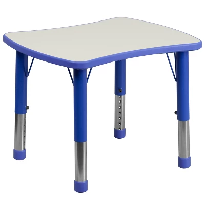 Flash Furniture 21.875"W X 26.625"L Rectangular Plastic Height Adjustable Activity Table 11 Flash Furniture 21.875"W X 26.625"L Rectangular Plastic Height Adjustable Activity Table - Image 9