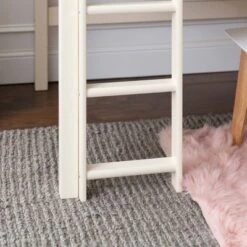 Twin Solid Pine Wood Low Loft Bed White - Saracina Home -Roommates Store GUEST 0df57d1d 8d66 4c6e a8e0 8d04b85db687