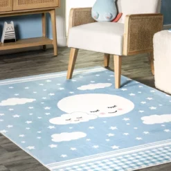 NuLOOM Peaceful Night Machine Washable Kids Area Rug 17 NuLOOM Peaceful Night Machine Washable Kids Area Rug -Roommates Store GUEST 14581f88 a18b 4ed8 b483 07253a37c167