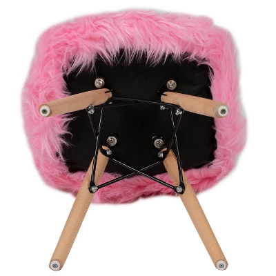 Emma And Oliver Kids Shaggy Dog Accent Chair - Desk Chair - Playroom Chair 9 Emma And Oliver Kids Shaggy Dog Accent Chair - Desk Chair - Playroom Chair - Image 7