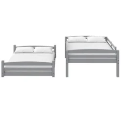 Full Over Full Alaina Floor Wood Bunk Bed - Room & Joy -Roommates Store GUEST 17637a1c 68d0 41e4 bef6 f3db885c4d8e