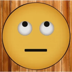 Deerlux Emoji Style Round Funny Smiley Face Kids Area Rug, Eye Roll Emoji Rug -Roommates Store GUEST 190a3c34 5a1e 4000 8137 3d3da2a7e810