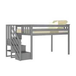 Max & Lily Twin Low Loft Bed With Staircase 16 Max & Lily Twin Low Loft Bed With Staircase -Roommates Store GUEST 19977f70 eac9 4d72 a13c d7fff84fb773