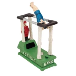 Design Toscano The Acrobat Collectors' Die-Cast Iron Mechanical Coin Bank