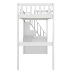 Twin Size Loft Bed With Staircase And Built-in Desk - ModernLuxe -Roommates Store GUEST 1ae46f3b b0db 43ce b578 12d78752b5a9