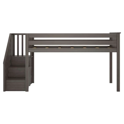 Max & Lily Twin Low Loft Bed With Staircase 4 Max & Lily Twin Low Loft Bed With Staircase - Image 2