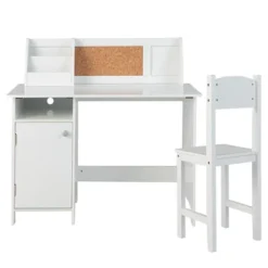 Costway Kids Desk And Chair Set Study Writing Workstation With Bookshelf & Bulletin Board -Roommates Store GUEST 23aee227 5ec0 41eb 8d08 3fcba9eab833