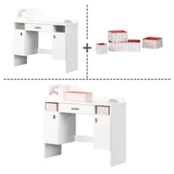 Tiara Makeup Desk Pure White - South Shore -Roommates Store GUEST 249ae5a3 678d 4797 9b87 e6d76cd63852