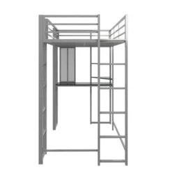 Twin Adele Loft Bed With Desk Silver - Room & Joy -Roommates Store GUEST 25306ed4 50ad 45ec b417 86ced7dd37b6