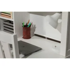 Kids' Highlands Desk With Hutch White - Hillsdale Furniture -Roommates Store GUEST 25fae09a 9e55 4c0c 8aa1 dd769d5d9d5e
