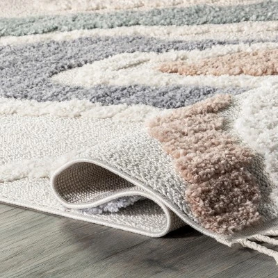 NuLOOM Abstract Striped Kids Tassel Area Rug 5 NuLOOM Abstract Striped Kids Tassel Area Rug - Image 3