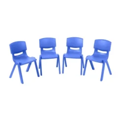 ECR4Kids Plastic School Stack Chair For Indoors And Outdoors, 14in Seat Height, 4-Pack -Roommates Store GUEST 2bb732e6 8114 4c66 aae1 1f09f96b56ea