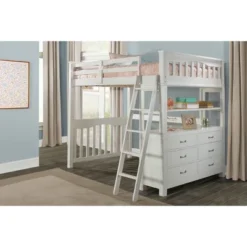 Full Highlands Loft Bed White - Hillsdale Furniture
