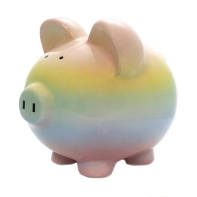 Bank Rainbow Ombre Bank - One Bank 7.75 Inches - Money Save - 3707Rbw - Ceramic - Multicolored 3 Bank Rainbow Ombre Bank - One Bank 7.75 Inches - Money Save - 3707Rbw - Ceramic - Multicolored