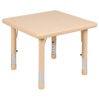 Flash Furniture 24" Square Plastic Height Adjustable Activity Table 14 Flash Furniture 24" Square Plastic Height Adjustable Activity Table - Image 12