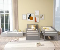 Twin Over Twin Wood Bunk Bed With Safety Rail And Movable Trundle-ModernLuxe 22 Twin Over Twin Wood Bunk Bed With Safety Rail And Movable Trundle-ModernLuxe -Roommates Store GUEST 32864dfa eba7 4ec8 84da 657fdda33e94