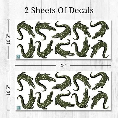 Alligators Wall Decor - Decalcomania 4 Alligators Wall Decor - Decalcomania - Image 2