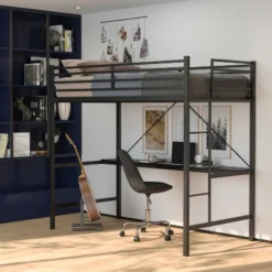 Flash Furniture Jake Metal Loft Bed Frame With Desk, Protective Guard Rails And Ladder For Kids, Teens And Adults 19 Flash Furniture Jake Metal Loft Bed Frame With Desk, Protective Guard Rails And Ladder For Kids, Teens And Adults -Roommates Store GUEST 36fe7647 cf53 4df0 9358 da64f9049352