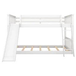 Wood Bunk Bed With Convertible Slide And Ladder-ModernLuxe -Roommates Store GUEST 37346878 42ab 4d27 aed3 42f1c8875cd9