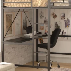Flash Furniture Jake Metal Loft Bed Frame With Desk, Protective Guard Rails And Ladder For Kids, Teens And Adults 20 Flash Furniture Jake Metal Loft Bed Frame With Desk, Protective Guard Rails And Ladder For Kids, Teens And Adults -Roommates Store GUEST 374d4f46 090d 4be1 9e12 56a88cad1cd9