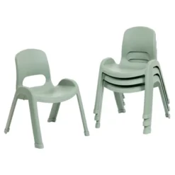 ECR4Kids SitRight Plastic Children’s Chair, Indoors And Outdoors, 11in Seat Height, 4-Pack -Roommates Store GUEST 381185ac 8d2c 4033 82f4 3f6a1f4e03b9