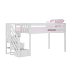 Max & Lily Twin Low Loft Bed With Staircase 17 Max & Lily Twin Low Loft Bed With Staircase -Roommates Store GUEST 39874fac 8501 494b a059 9b2610c35ee0