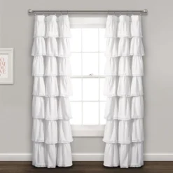 52"x84" Ruffle Window Curtain Panel - Lush Décor 11 52"x84" Ruffle Window Curtain Panel - Lush Décor -Roommates Store GUEST 3aa86175 d565 4c7b aab0 6ddad89b5b6a