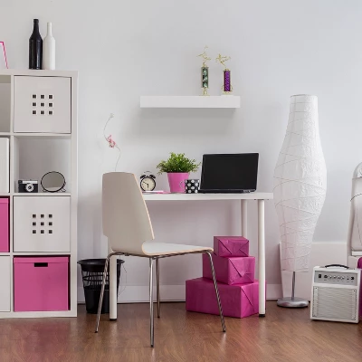 24" Floating Shelf With Lip For Kids' Room White - InPlace 3 24" Floating Shelf With Lip For Kids' Room White - InPlace