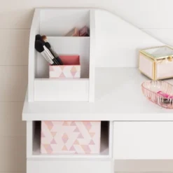 Tiara Makeup Desk Pure White - South Shore -Roommates Store GUEST 3fab1c26 c027 4493 ac44 d9a1d1dfb631