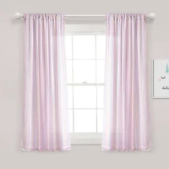 Kids' Rainbow Sheer Rod Pocket With Lining Single Window Curtain Panel Rainbow/White - Lush Décor -Roommates Store GUEST 4068f937 8c3e 4d80 b16e 0717ab4086a8