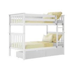 Max & Lily Twin Over Twin Bunk Bed With Under Bed Storage Drawers -Roommates Store GUEST 41ac46eb 3eba 4442 ab2f ae35cd2ba665