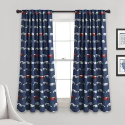 Kids' Race Cars Room Darkening Window Curtain Set Navy/Red - Lush Décor -Roommates Store GUEST 41c4f3b3 d735 4d60 b0e7 39d7e47fb752