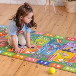 KC CUBS | Looney Tunes Boy & Girl Kids Hopscotch Number Counting Educational Learning & Game Play Nursery Bedroom Classroom Rug Carpet, 2' 7" X 6' 0" -Roommates Store GUEST 424d9d32 62e9 4044 9d82 6fc163e3d08b