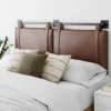 Harlow Headboard Sand Gray Fabric Vintage Brown - Nathan James -Roommates Store GUEST 431b1af2 b11f 4f6e 921a bce8319dab82