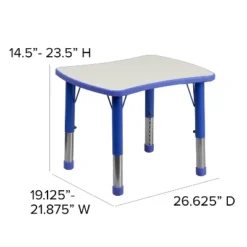 Flash Furniture 21.875"W X 26.625"L Rectangular Plastic Height Adjustable Activity Table 15 Flash Furniture 21.875"W X 26.625"L Rectangular Plastic Height Adjustable Activity Table -Roommates Store GUEST 46c6a5ce 072d 42e5 817d 427bf2993bc0