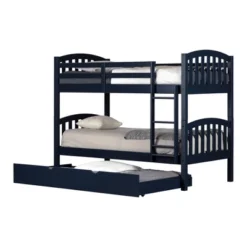 Ulysses Bunk Beds With Trundle Blue - South Shore -Roommates Store GUEST 47356107 2832 4b71 8b37 77f7abd736f0