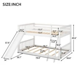 Wood Bunk Bed With Convertible Slide And Ladder-ModernLuxe -Roommates Store GUEST 483d8fbe b73b 476e b843 95918b4bb004