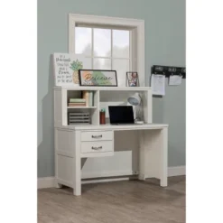 Kids' Highlands Desk With Hutch White - Hillsdale Furniture -Roommates Store GUEST 4a3d3ef3 02e4 46b6 8836 705c473719ef