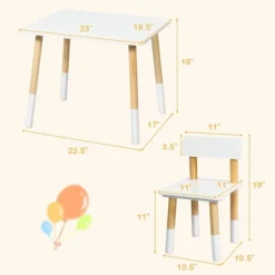 Costway Kids Wooden Table & 2 Chairs Set Children Activity Table Set 17 Costway Kids Wooden Table & 2 Chairs Set Children Activity Table Set -Roommates Store GUEST 4aeda5ea 3f8b 449b aedf 5bcb45f13cff