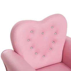 Qaba Kids Sofa Toddler Tufted Upholstered Sofa Chair Princess Couch Furniture With Diamond Decoration For Preschool Child, Pink -Roommates Store GUEST 4b9325ca 8488 4118 bb7c 6e295e8d8a0f